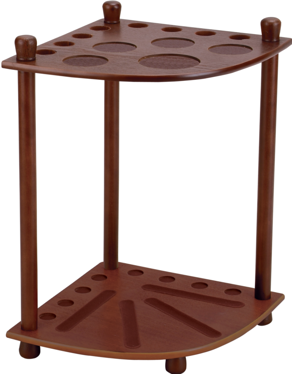 Standard 8 Cue Corner Floor Rack - Chocolate